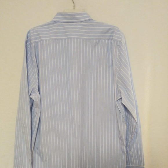 Galaxy Striped Blue Button Down Shirt XL - Picture 2 of 7